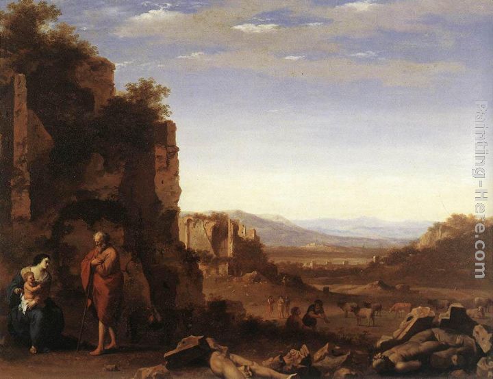 Rest on the Flight into Egypt painting - Cornelis van Poelenburgh Rest on the Flight into Egypt art painting